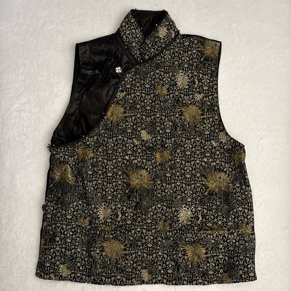 {NWT} Nadya | Reversible Mixed Media Tibet Tibetan Vest Top Handmade in Bali XS